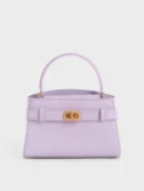 Buckle Top Handle Bag